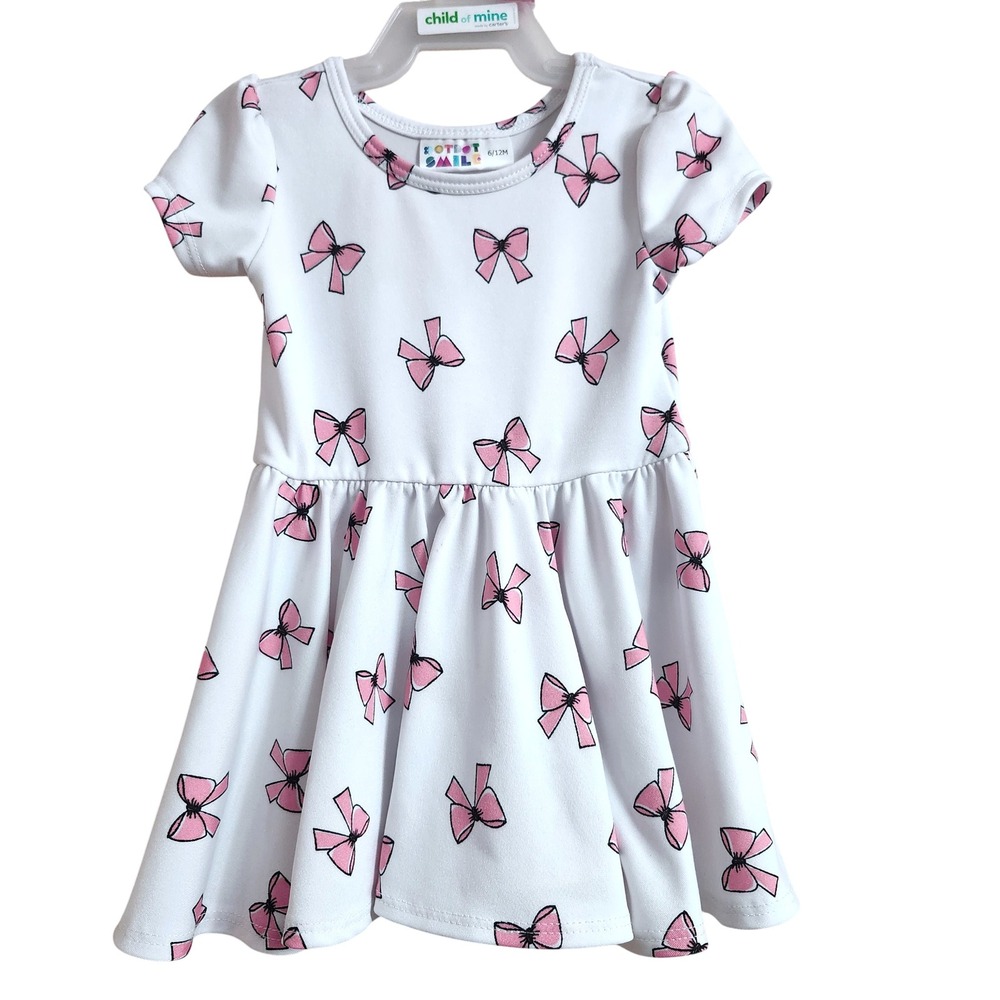 Dot Dot Smile Baby Girls Pretty in Bows Short Sleeve Dress 6-12 M DotDotSmile